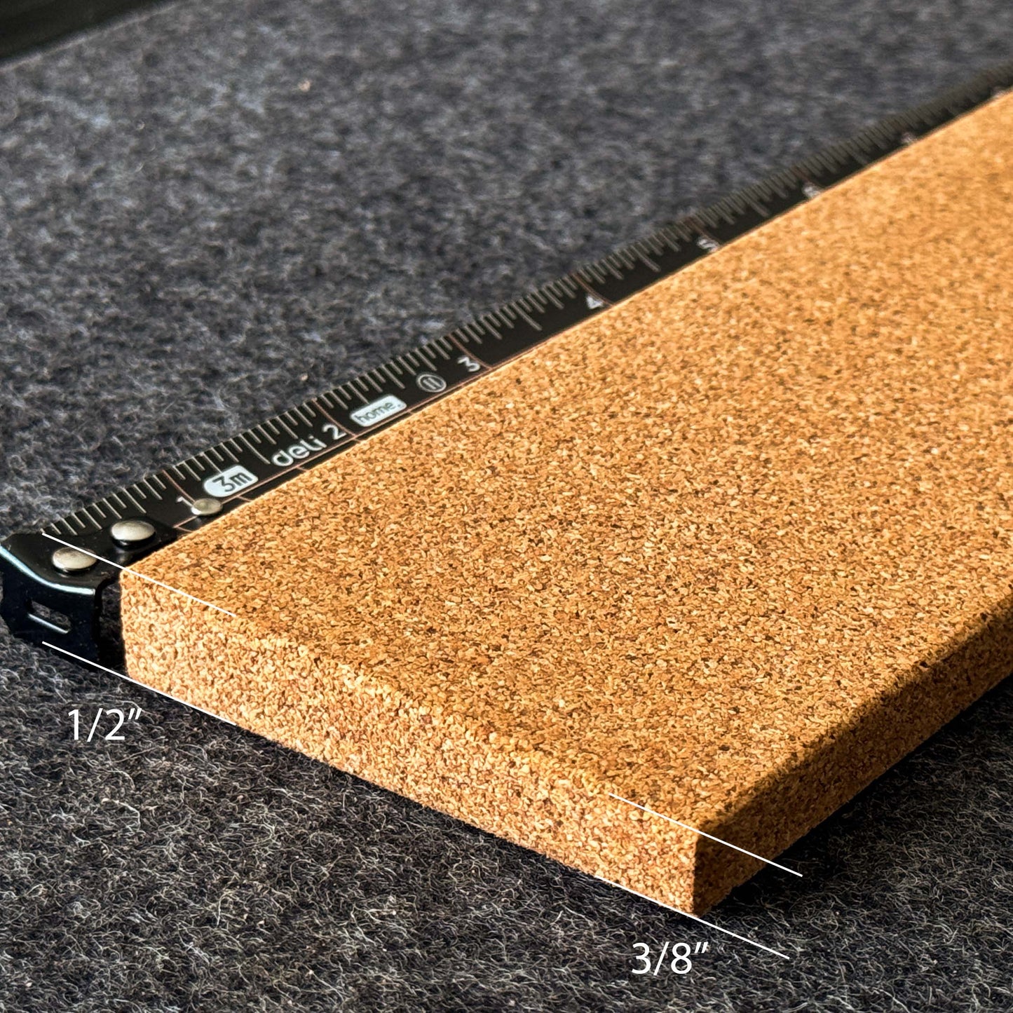 Slim Cork Wrist Rest for Keyboard and Mouse